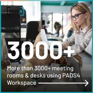 pads 4 sala de reuniones y escritorio utilizando el espacio de trabajo