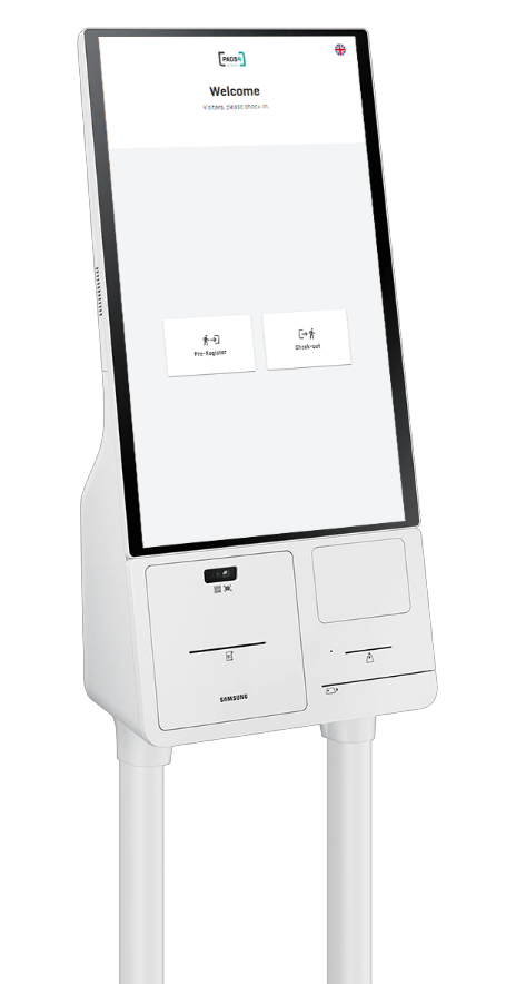 pads4 vms visitor management system kiosk interaction