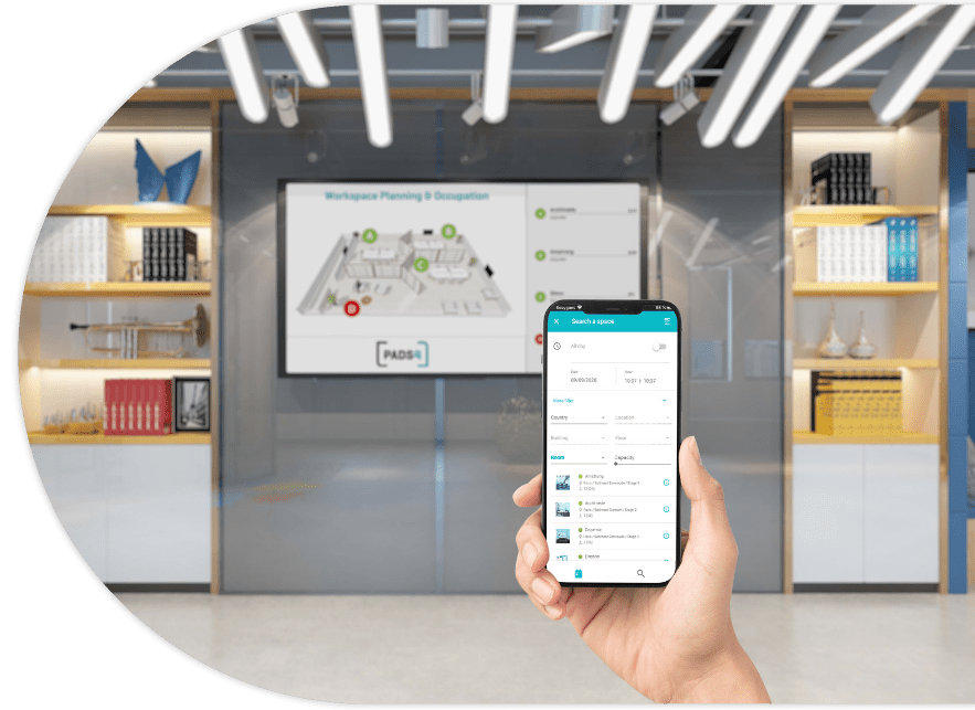 pads4 workspace xperience office mapping real time booking