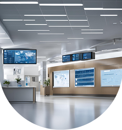 pads4 digital signage hospital data
