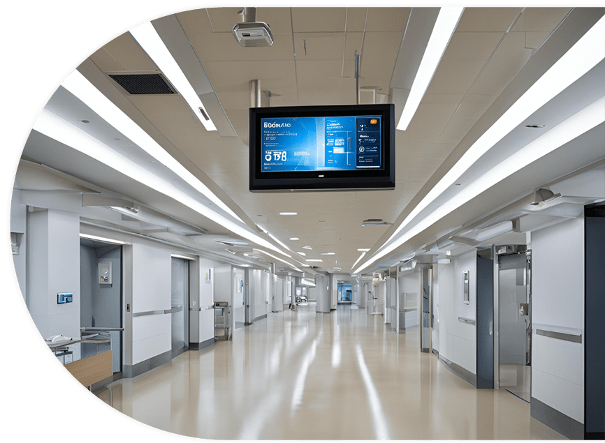 pads4 digital signage in hospital