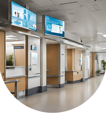 pads4 digital signage in hospitals engaging content